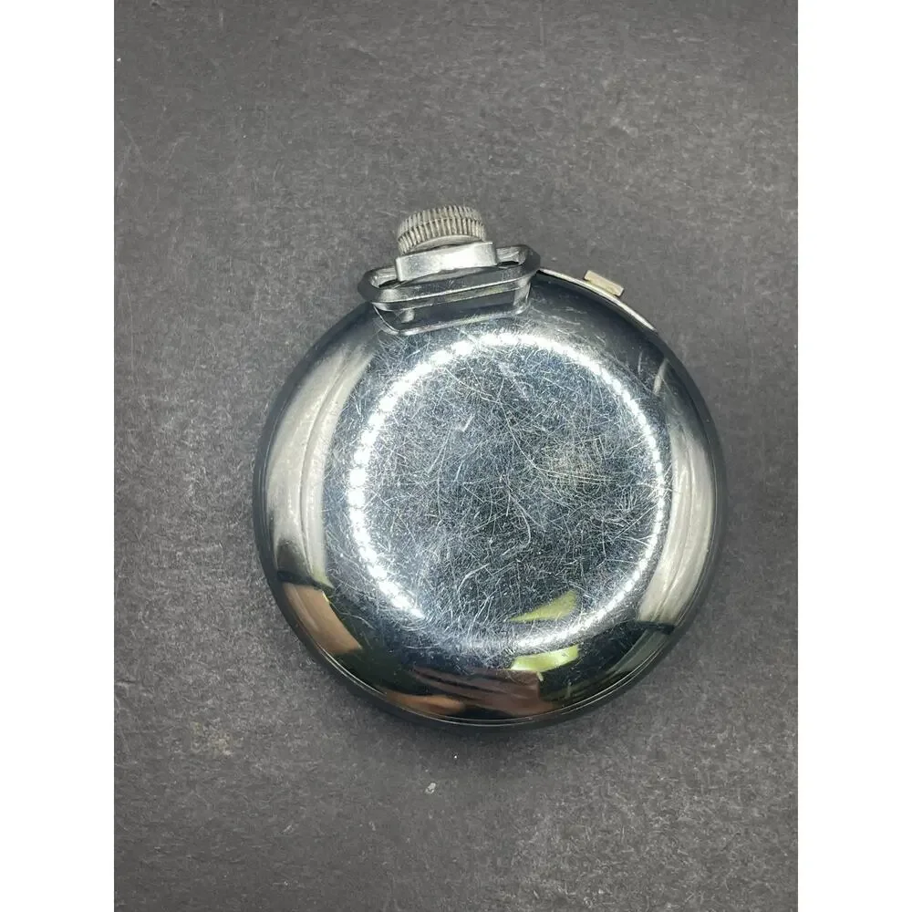 Vintage Ingraham Mechanical Stopwatch Chrome Pocket Timer Manual Wind Working